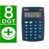 Calculatrice de poche liderpapel xf02 8 chiffres avec pile 99x64x9 mm coloris bleu