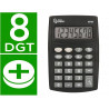 Calculatrice de poche liderpapel xf01 8 chiffres avec pile 99x64x9 mm coloris noir