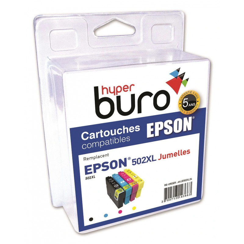 Pack de 4 cartouche hyperburos jet d'encre epson t502xl