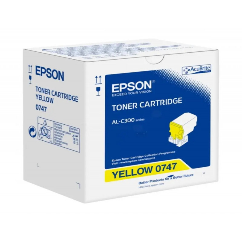 Toner epson c13s050747 couleur jaune 8 800 pag