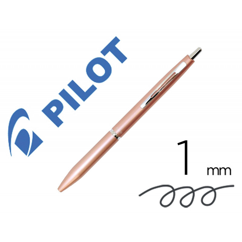 Stylo-bille pilot acro 1000 retractable pointe moyenne 1mm encre noire rechargeable coloris rose avec coffret