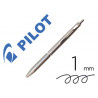 Stylo-bille pilot acro 1000 retractable pointe moyenne 1mm encre noire rechargeable coloris argent avec coffret