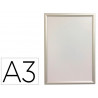 Cadre affichage mural q-connect aluminium format a3 32,7x45x1,2cm coloris argent