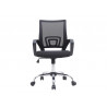 Fauteuil operateur q-connect siena maille base metal chrome hauteur max 1000mm largeur 560mm prof 570mm coloris noir