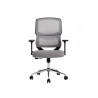 Fauteuil ergonomique q-connect lucca maille base metal chrome hauteur max 1090mm largeur 700mm prof 650mm gris et noir