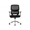Fauteuil ergonomique q-connect lucca maille base metal chrome hauteur max 1090mm largeur 700mm prof 650mm coloris noir
