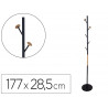 Porte-manteaux q-connect 5 pateres metallique details en bois hauteur 177cm