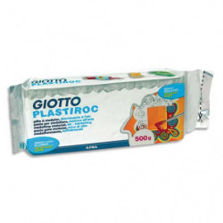 GIOTTO Pâte à modeler autodurcissante Plastiroc - Pain de 500g Blanc