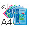 Protege-documents exacompta kreacover chromaline polypropylene semi-rigide 24x32cm 80 vues coloris