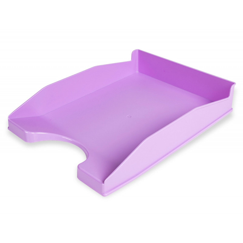 Corbeille a courrier q-connectpolypropylene documents a4+ 240x320mm empilable 350x255x65mm lavande opaque