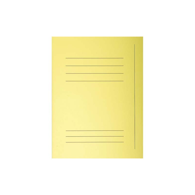 EXACOMPTA Paquet de 50 chemises pré-imprimés 3 rabats SUPER 250 en carte 210 grammes Jaune