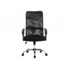 Chaise direction q-connect imitation cuir et maille base metal maximum supporte 130kg 1110+100x640x610mm noir
