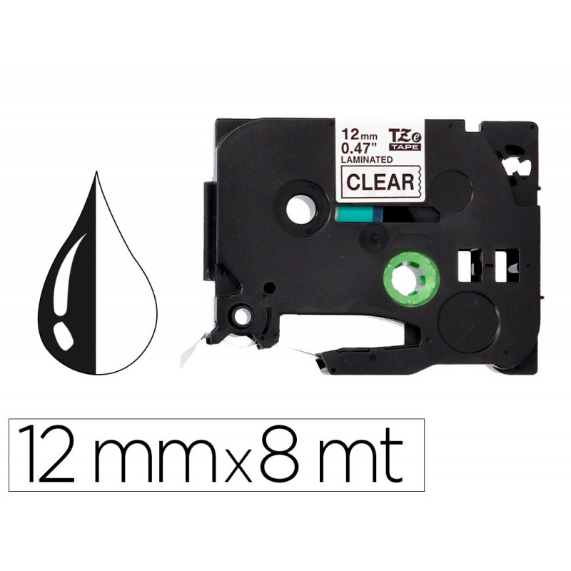 Ruban titreuse q-connect tze-131 blanc-noir 12 mm x 8 mt oze-131