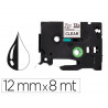Ruban titreuse q-connect tze-131 blanc-noir 12 mm x 8 mt oze-131