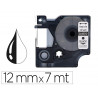 Ruban q-connect noir-transparent 12mm x 7mt d1 0-45010