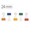 Pince q-connect double clip largeur 24mm boite carton 10 unites coloris assortis