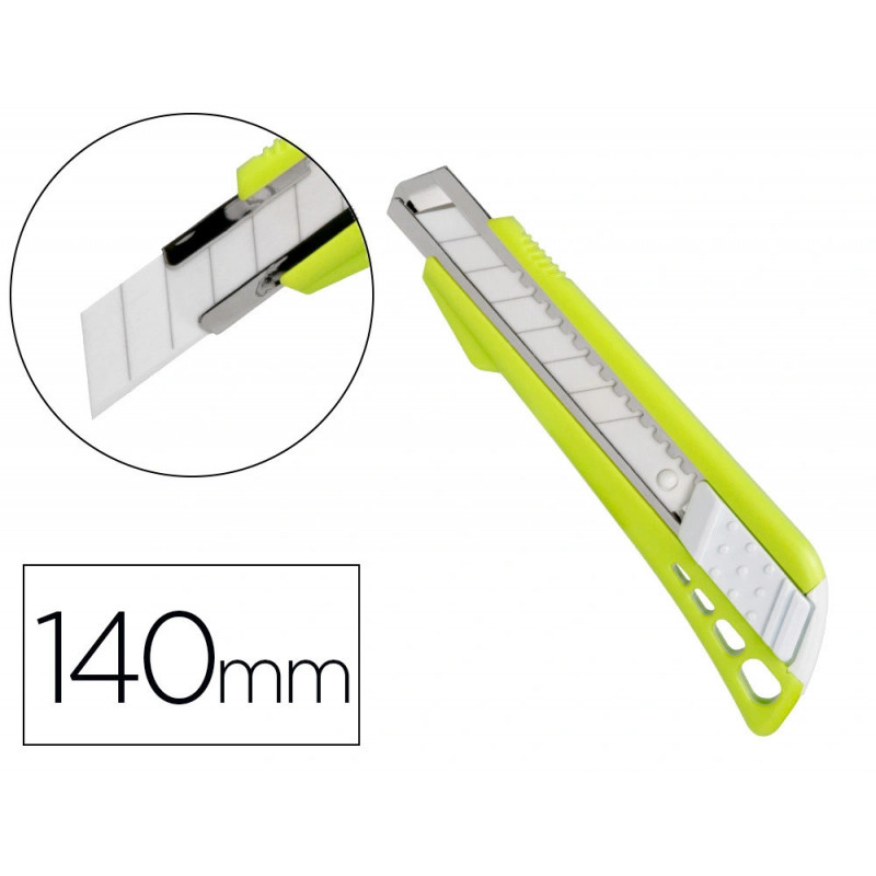 Cutter large xd-43 q-connect lame retractable interchangeable en ceramique 18mm precoupee guide lame