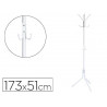 Porte-manteaux q-connect métallique 8 patères hauteur 173cm coloris blanc