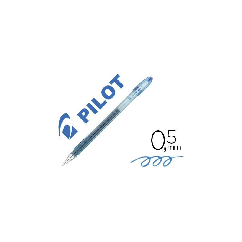Stylo-bille pilot g1 7 écriture moyenne 0.5mm encre gel corps translucide couleur dense bleu