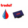 Cassette encrage bicolore trodat 6/58/2 pour tampon encreur 5480 coloris bleu/rouge