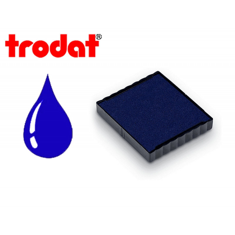 Cassette encrage trodat 6/4924b pour tampon encreur printy 4924/4724/4740/4940/ taille empreinte 40x40mm coloris bleu