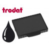 Cassette encrage trodat 6/57a pour tampon metal line 5207/ 5470 taille empreinte 60x40mm coloris noir
