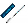Stylo-bille schneider slider basic viscoglide trait moyen grip caoutchouc sechage rapide neutre en co2 couleur noir