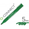 Marqueur q-connect permanent pointe biseautée tracé 5mm résistante corps plastique coloris vert