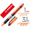 Surligneur stabilo navigator pointe biseautée tracé 1/3.5mm diffusion encre régulière coloris orange