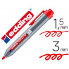 Marqueur edding e12 tableau blanc rétractable rechargeable pointe ogive 1.5/3mm effaçable à sec coloris rouge