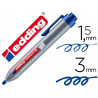 Marqueur edding e12 tableau blanc rétractable rechargeable pointe ogive 1.5/3mm effaçable à sec coloris bleu