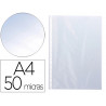 Pochette q-connect polypropylène lisse 5/100e perforée a4 cristal antistatique sachet 10 unités