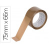 Ruban adhesif q-connect polypropylene 45 microns 66mx75mm pour emballage coloris havane