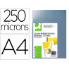 Plat couverture q-connect pvc 250 microns a4 relieurs spirales peignes anneaux incolore paquet 100 unités