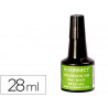 Encre à tampons q-connect pour feutre ou mousse coloris noir flacon 28ml