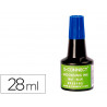 Encre à tampons q-connect pour feutre ou mousse coloris bleu flacon 28ml