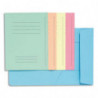 EXACOMPTA Paquet de 50 chemises pré-imprimés 3 rabats SUPER 250 en carte 210 grammes coloris assortis