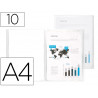 Protège-documents liderpapel polypropylène couverture flexible 10 pochettes fixes a4 210x297mm transparent