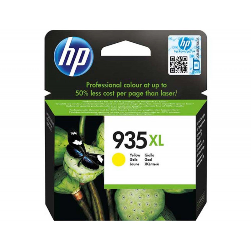 Cartouche hp n.935xl jet d'encre c2p26ae couleur jaune haute capacité 825p
