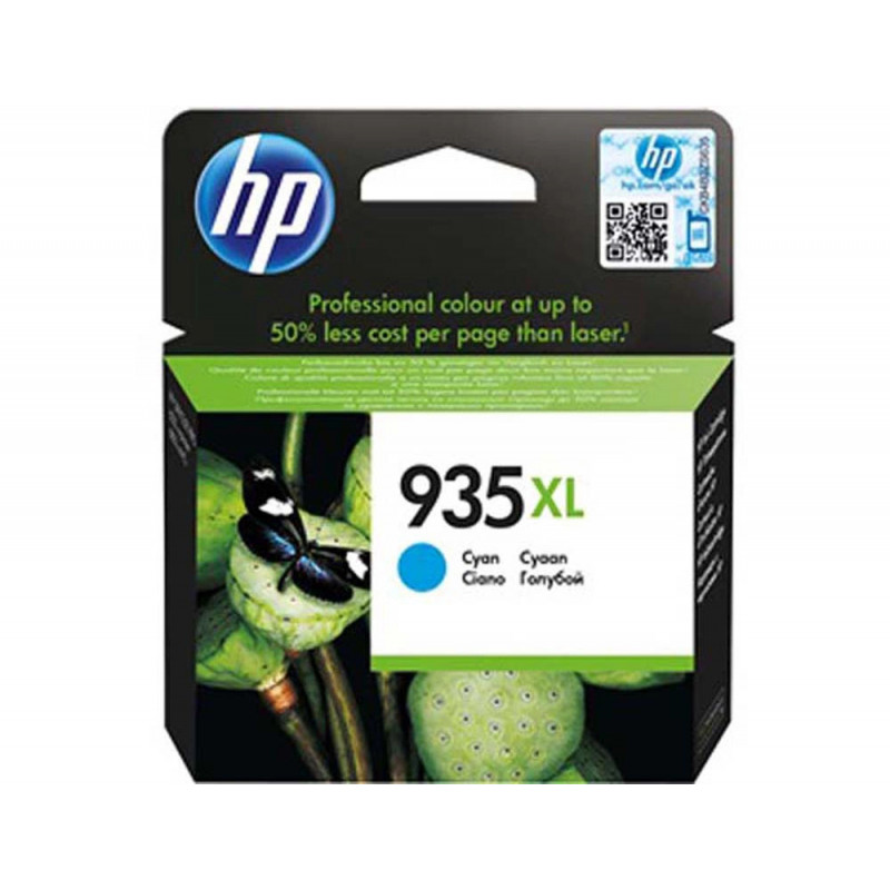 Cartouche hp 935xl jet d'encre c2p24ae couleur cyan haute capacité 825p
