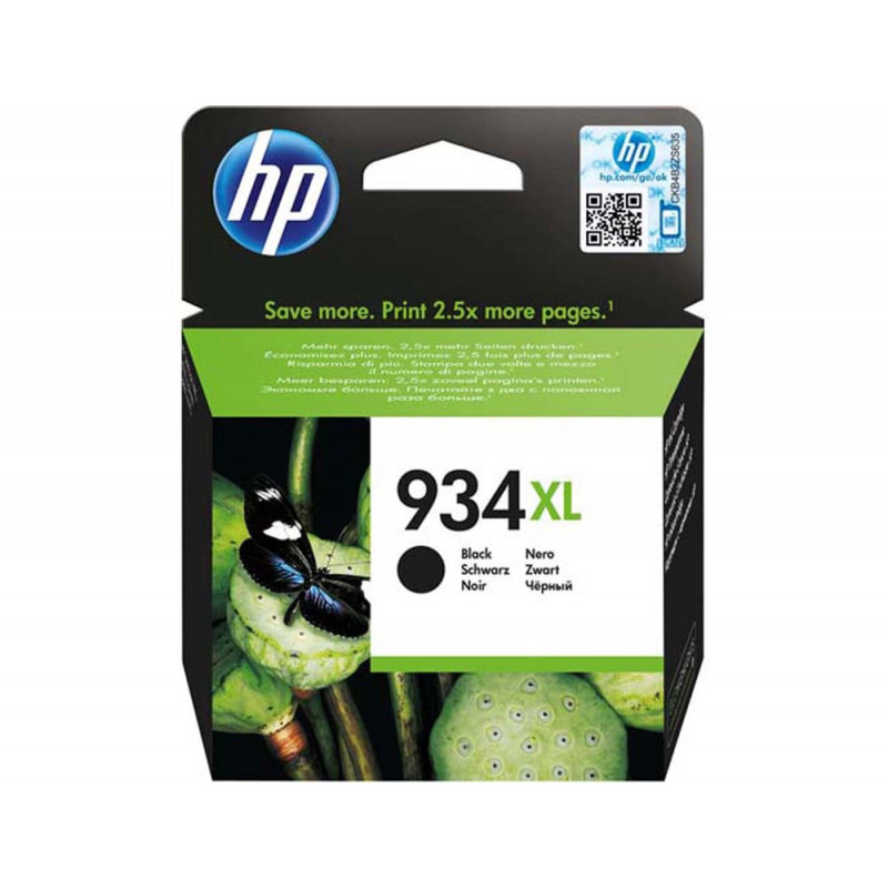 Cartouche hp n.934xl jet d'encre c2p23ae couleur noir haute capacité 1000p