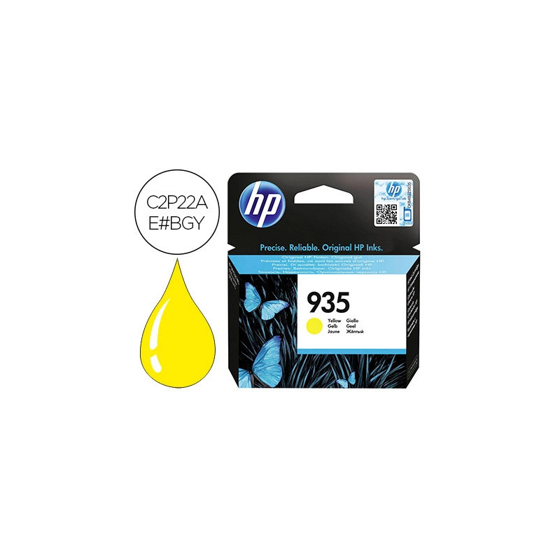 Cartouche hp 935 jet d'encre c2p22ae couleur jaune 400p