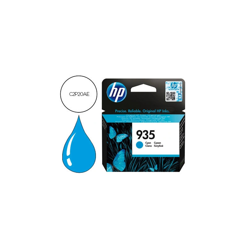 Cartouche hp 935 jet d'encre c2p20ae couleur cyan 400p