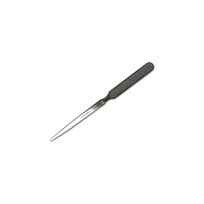 Ouvre-lettres q-connect mancheplastique noir lame chromée longueur 190mm