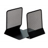 Serre-livres q-connect maille métallique excellent maintient documents jeu de 2 supports 135x152x165mm coloris noir