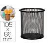 Pot à crayons q-connect maille métallique hauteur 105mm diamètre 86mm coloris noir