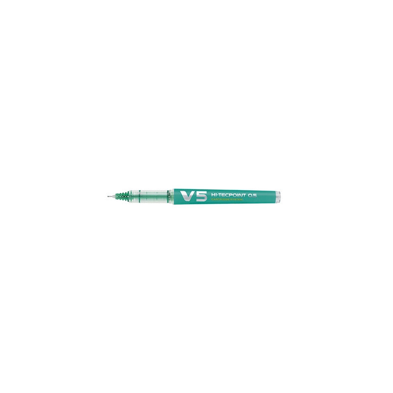 Roller pilot v5 rechargeable écriture fine 0.3mm niveau encre liquide visible écologique régulateur débit vert