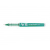 Roller pilot v5 rechargeable écriture fine 0.3mm niveau encre liquide visible écologique régulateur débit vert