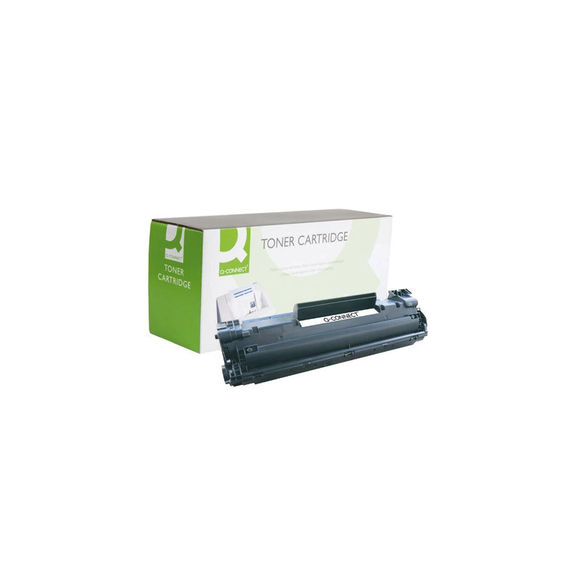 Toner laser q-connect compatible imprimantes hp cb436a couleur noir 2000p