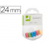 Aimant q-connect diamètre 20mm affichage signalisation toutes surfaces métalliques coloris assortis boîte 6 unités
